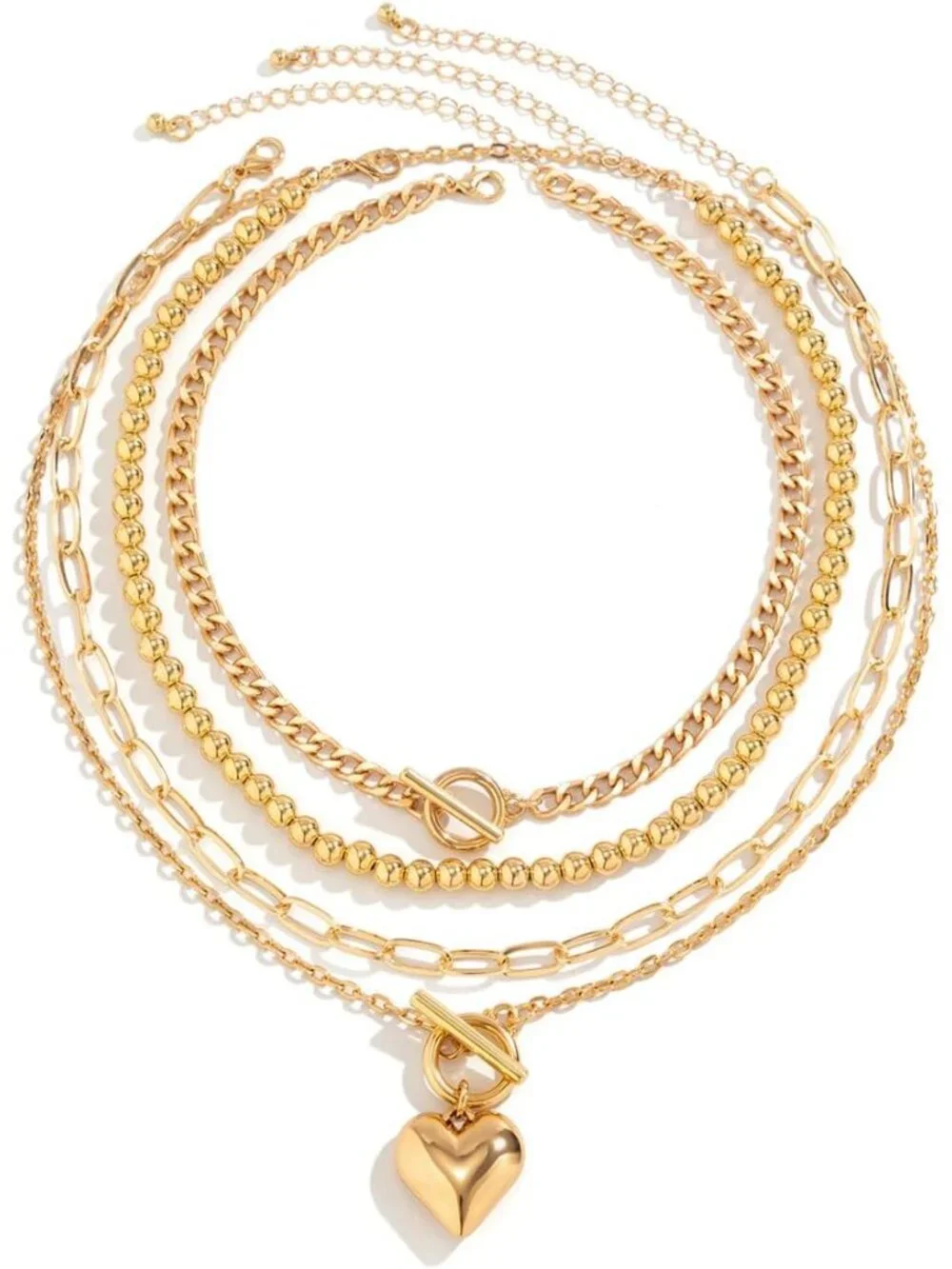 Layered Necklace for Women Non Tarnish Chunky Necklace Stack for Women Paperclip - Picture 8 of 9